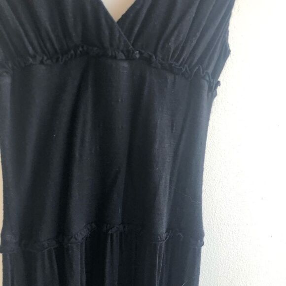 Free People Black Sleeveless Deep V Neck Dress - Picture 8 of 8